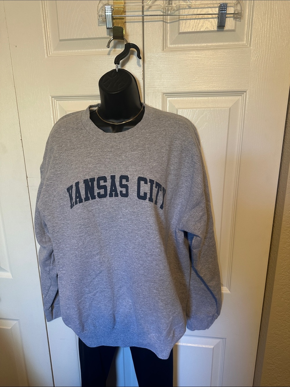 Kansas City Crewneck Sweatshirt - Gray- Men’s Large